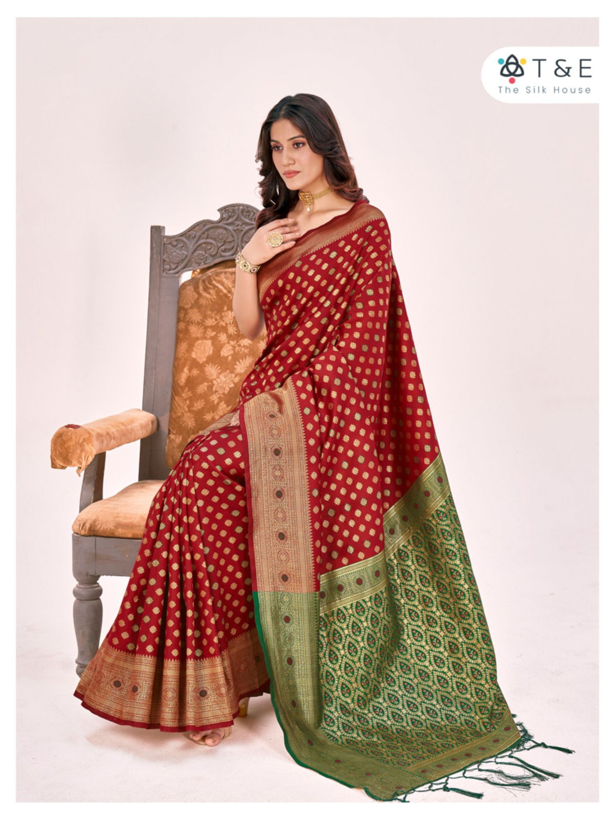 T And E Aagman Designer Silk Saree Catalog